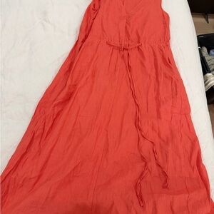 Magaschoni Vibrant Coral Maxi Dress